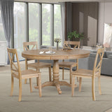 Modern Dining Table Set For 4, Round Table And 4 Kitchen Room Chairs, 5 Piece Kitchen Table Set For Dining Room, Dinette, Breakfast Nook - Furniture Home Direct