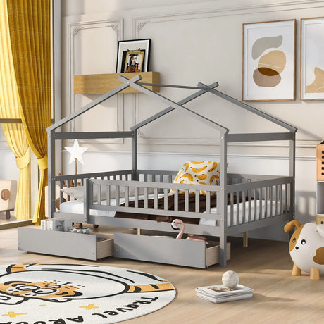 House Bed With 2 Drawers - Furniture Home Direct
