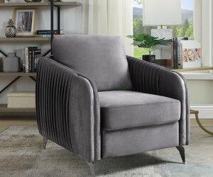 Hathaway - Velvet Modern Chic Accent Armchair - Furniture Home Direct