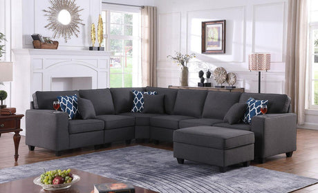 Cooper - Comfort Sectional Sofa With Ottomans And Cupholder - Furniture Home Direct