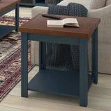Nantucket - Side Table - Blue Denim, Whiskey - Furniture Home Direct