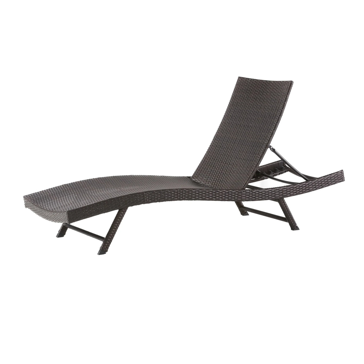Wicker Chaise Lounge - Brown - Furniture Home Direct