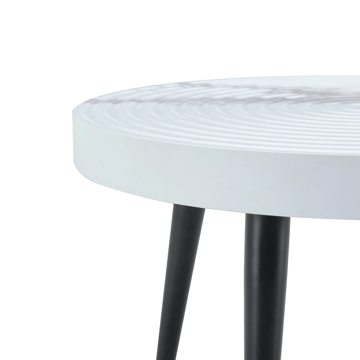 Elegant White Marble Round Coffee Table - Furniture Home Direct