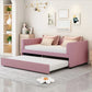 Upholstered Daybed With Ergonomic Design Backrest - Furniture Home Direct