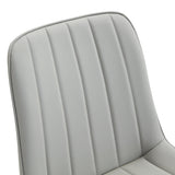 Dining Chairs Set Modern Upholstered PU Leather Gray - Furniture Home Direct