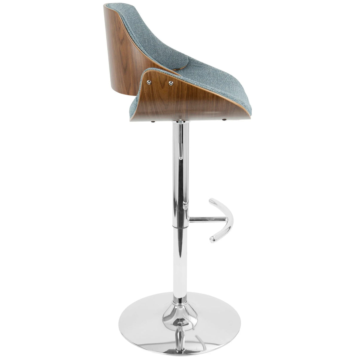 Fabrizzi - Mid Century Modern Adjustable Barstool With Swivel (Set of 2) - Furniture Home Direct