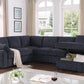 Nyhan - Upholstered Corner Sectional With Pull Out Loveseat And Storaged Chaise - Furniture Home Direct
