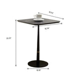 Modern Square Coffee Table And Computer Desk - Black / Gold - Furniture Home Direct