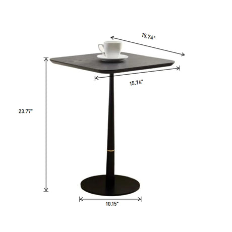 Modern Square Coffee Table And Computer Desk - Black / Gold - Furniture Home Direct