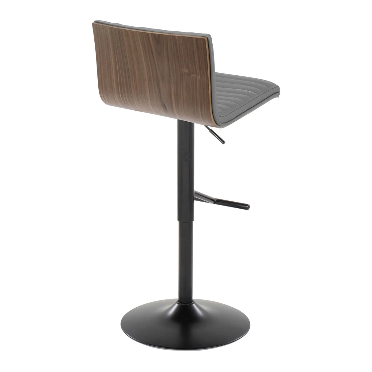 Mason - Contemporary Adjustable Barstool With Swivel With Straight T Footrest (Set of 2) - Furniture Home Direct