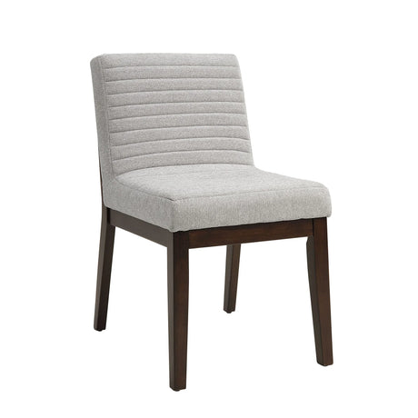 Edwyn - Linen Side Chair (Set of 2) - Gray - Furniture Home Direct