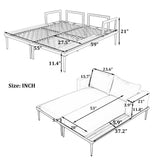 Outdoor Chaise Lounge Modern Cushions Wood Tray Beige - Furniture Home Direct