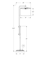 Lighting, Metal Floor Lamp - Furniture Home Direct