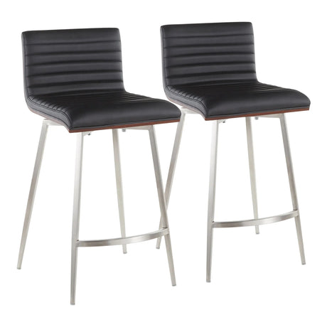 Mason - Contemporary Swivel Counter Stool (Set of 2) - Furniture Home Direct