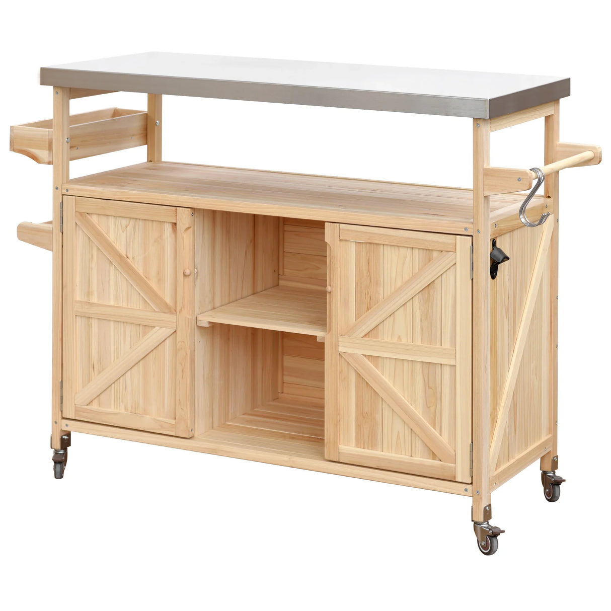 K&K Outdoor Kitchen Island & Storage Cabinet - Furniture Home Direct