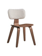 Casson - Boucle 7 Walnut Side Chair (Set of 2) - White / Walnut - Furniture Home Direct