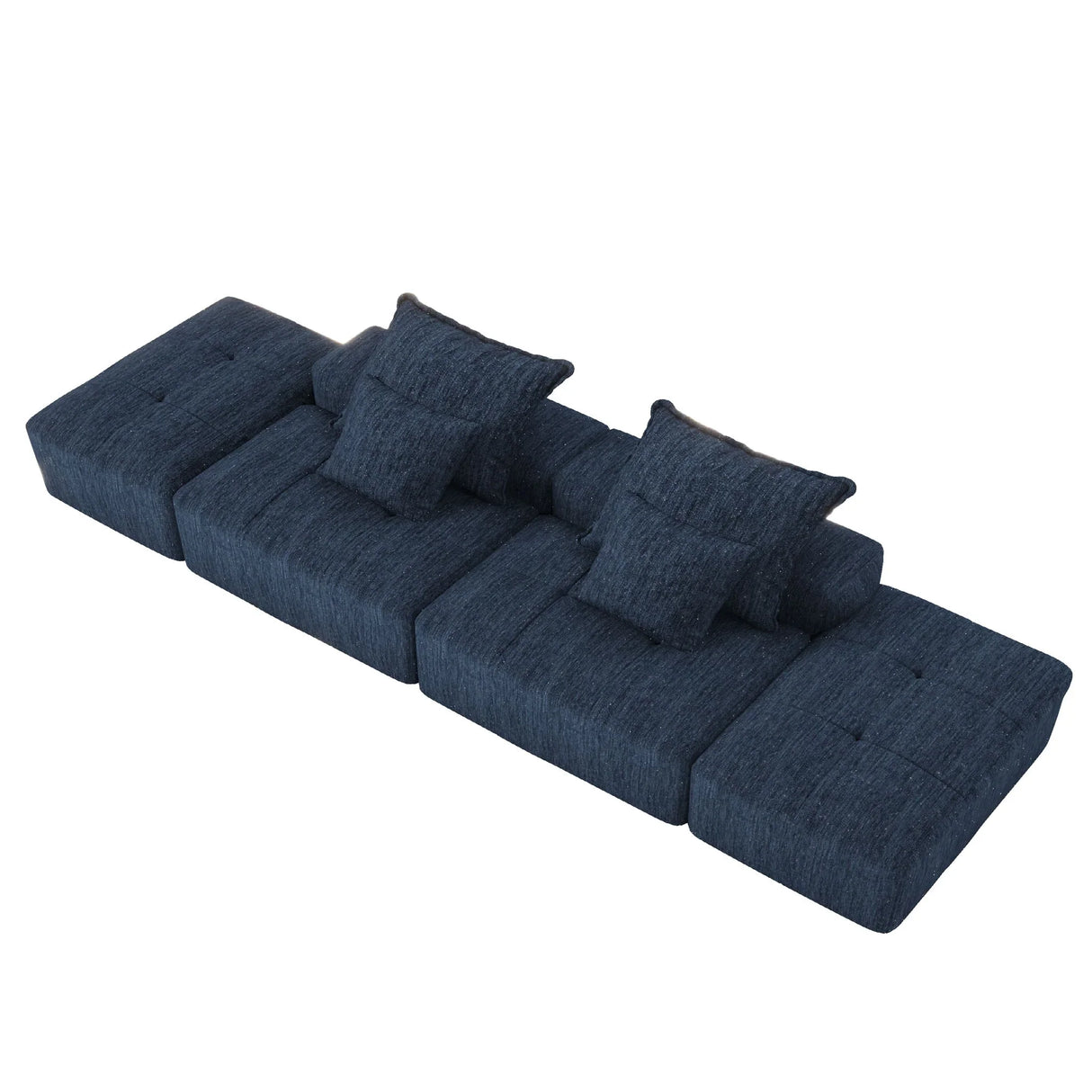 Modern Oversized Diy Combination Modular Sectional Sofa With Pillows - Furniture Home Direct