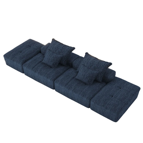 Modern Oversized Diy Combination Modular Sectional Sofa With Pillows - Furniture Home Direct