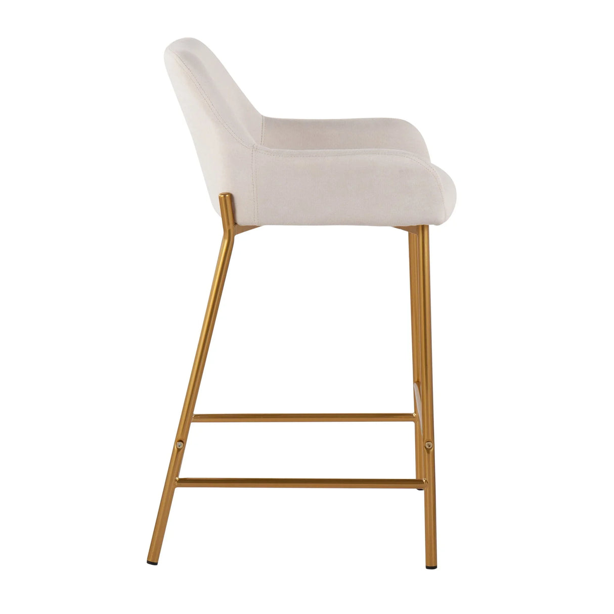 Daniella - Contemporary / Glam Fixed Height Counter Stool (Set of 2) - Furniture Home Direct