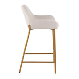 Daniella - Contemporary / Glam Fixed Height Counter Stool (Set of 2) - Furniture Home Direct