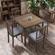Mid Century Modern Square 5 Piece Dining Set - Furniture Home Direct