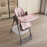 Adjustable Baby High Chair 0-6 Years, Portable Infant Feeding Seat With Safety Belt, Silent Lockable Wheels - Furniture Home Direct