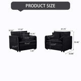 Modern Chenille Oversized Accent Chair, Comfy Single Sofa With Large Seat (Set of 2) - Furniture Home Direct