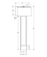 Lighting, Floor Lamp, Contemporary - Black / Beige - Furniture Home Direct