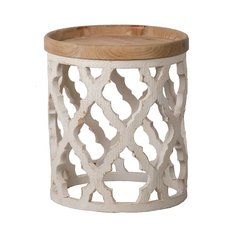 Stylish Rustic Round Wooden Table - Furniture Home Direct