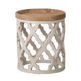 Stylish Rustic Round Wooden Table - Furniture Home Direct