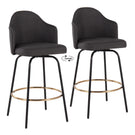 Ahoy - Contemporary Fixed Height Counter Stool Round Footrest (Set of 2) - Furniture Home Direct