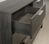 Bedroom Set King Size Dresser Mirror Nightstands Gray - Furniture Home Direct