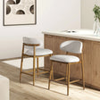 Locke - Modern Upholstered Counter Stool With Frame - Salt / Pepper - Furniture Home Direct