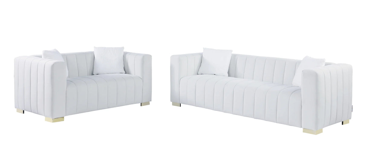 Modern Loveseat - White - Furniture Home Direct