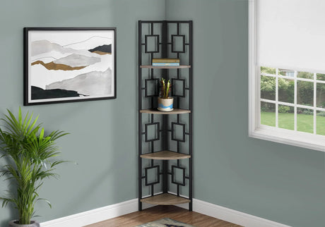 4 Tier Bookshelf, Bookcase, Etagere, Corner, For Office, Contemporary & Modern - Furniture Home Direct