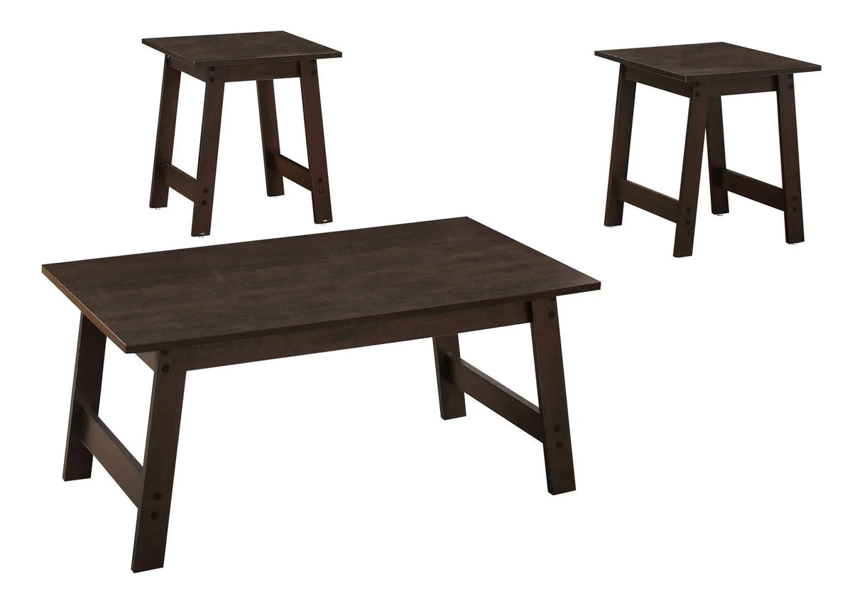 Table Set, Coffee, End, Side, Accent, Living Room Transitional (Set of 3) - Furniture Home Direct
