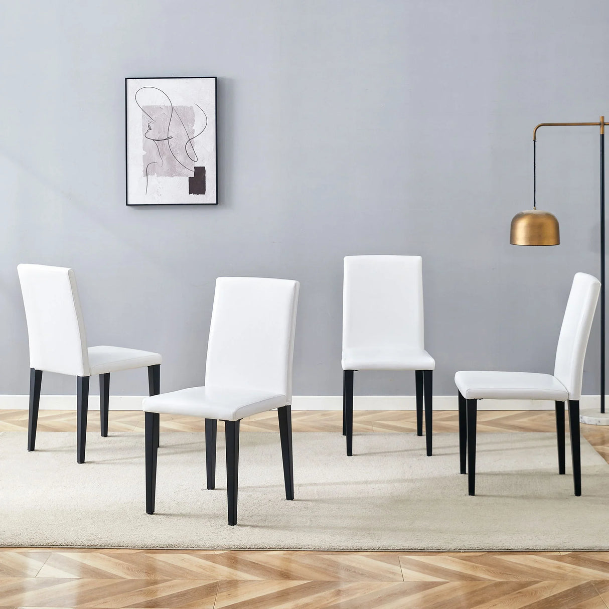 Versatile Dining Chairs With Comfortable Design And Metal Legs - Furniture Home Direct