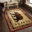 Nature's Nest - 5'3" X 7'3" Lodge Area Rug - Multi, Red - Furniture Home Direct