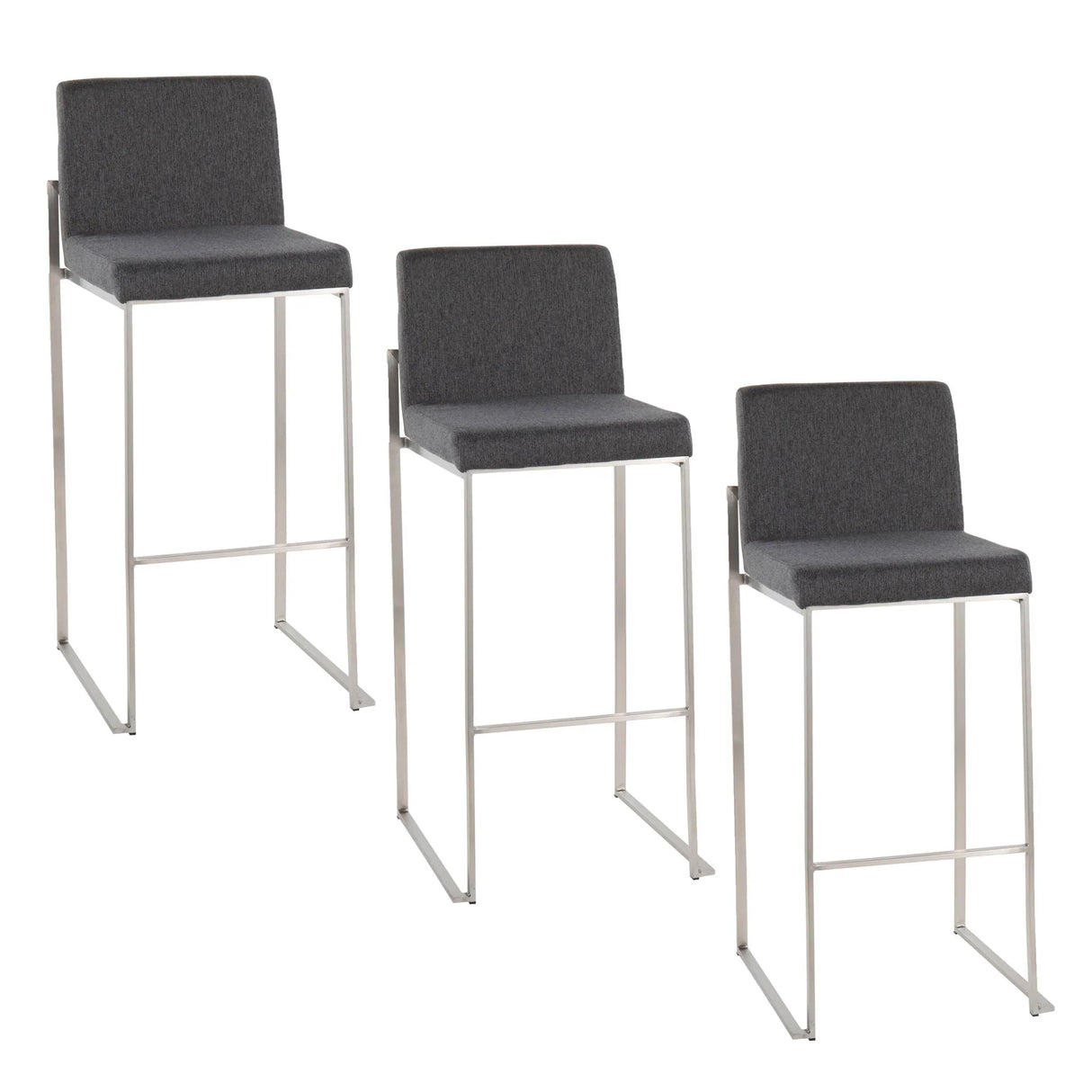 Fuji - Contemporary And Modern Elegance High Back Barstool - Furniture Home Direct