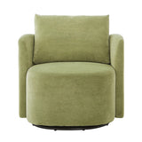 360° Modern Swivel Chair With Upholstered Curved Design - Furniture Home Direct