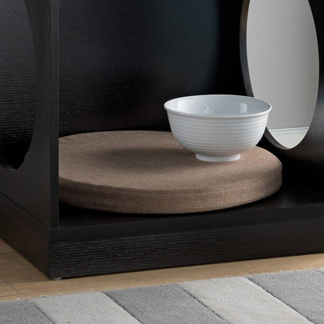 Circle Design Comfortable Pet End Table With Removable Mat - Red Cocoa - Furniture Home Direct
