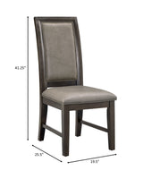 Dining Set Round Table Upholstered Chairs Seats Six Brown - Furniture Home Direct