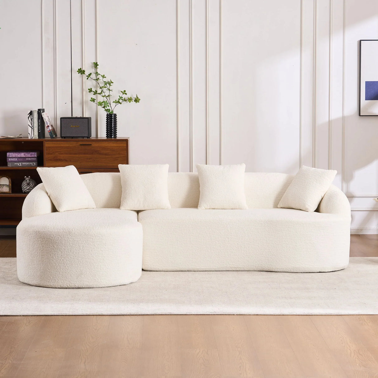 Combined Sofa With 4 Pillows - Furniture Home Direct