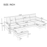Modern L - Shape Convertible Sectional Sofa With Movable Ottoman - Furniture Home Direct