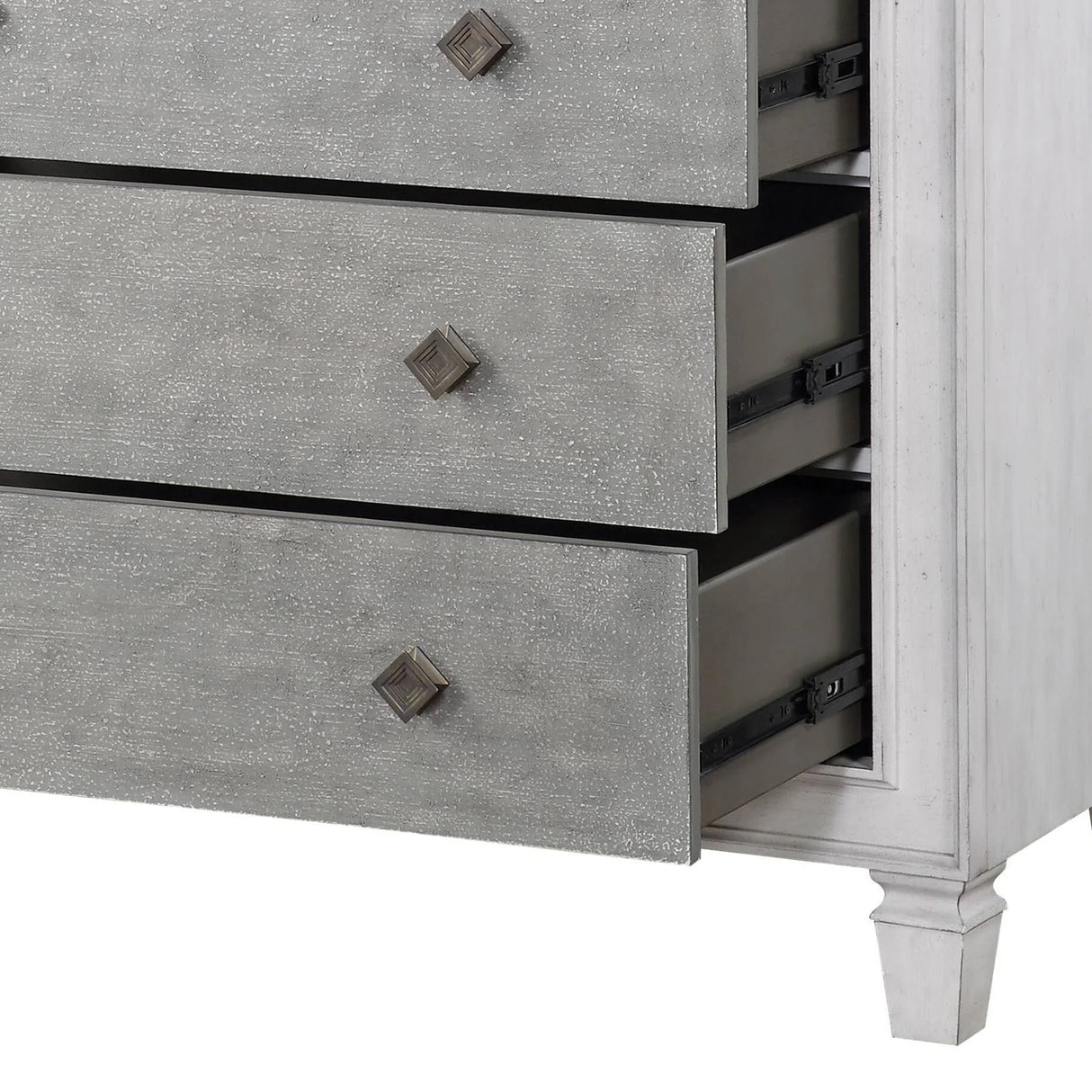 Katia - Weathered Chest - White - Furniture Home Direct