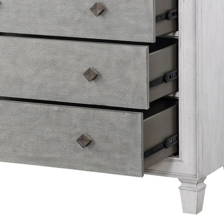 Katia - Weathered Chest - White - Furniture Home Direct