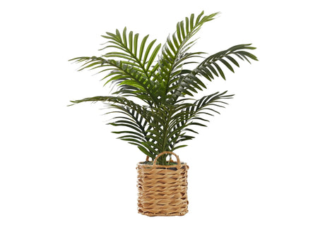 24" Tall, Artificial Plant, Palm, Indoor, Faux, Fake, Table, Floor, Greenery, Potted, Real Touch, Decorative - Green / Beige - Furniture Home Direct