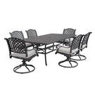 Stylish Outdoor 7 Piece Aluminum Dining Set With Cushion - Furniture Home Direct