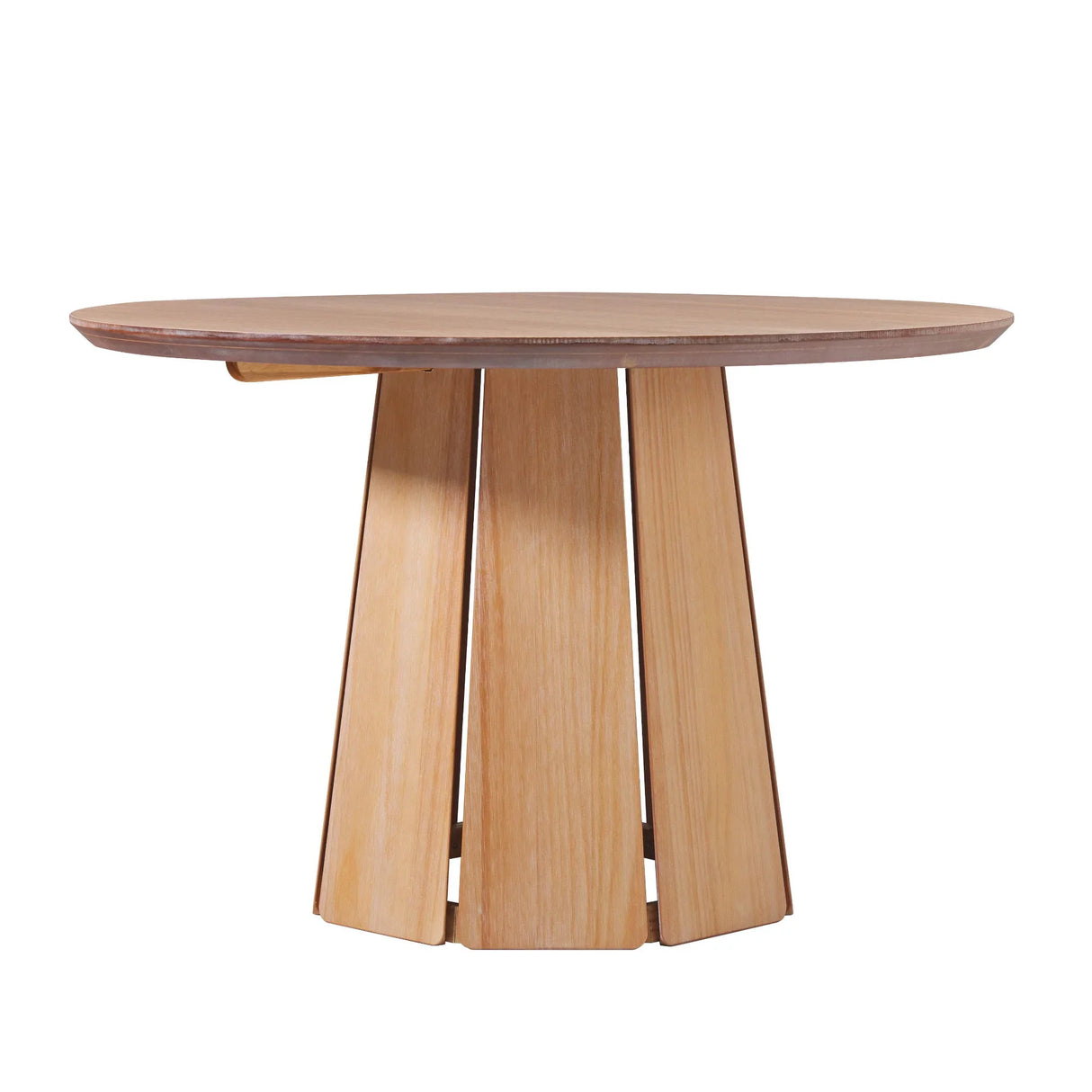 Round Pedestal Dining Table - Light Brown - Furniture Home Direct