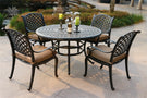 Round 4 Person 51.97" Long Dining Set With Cushions - Furniture Home Direct